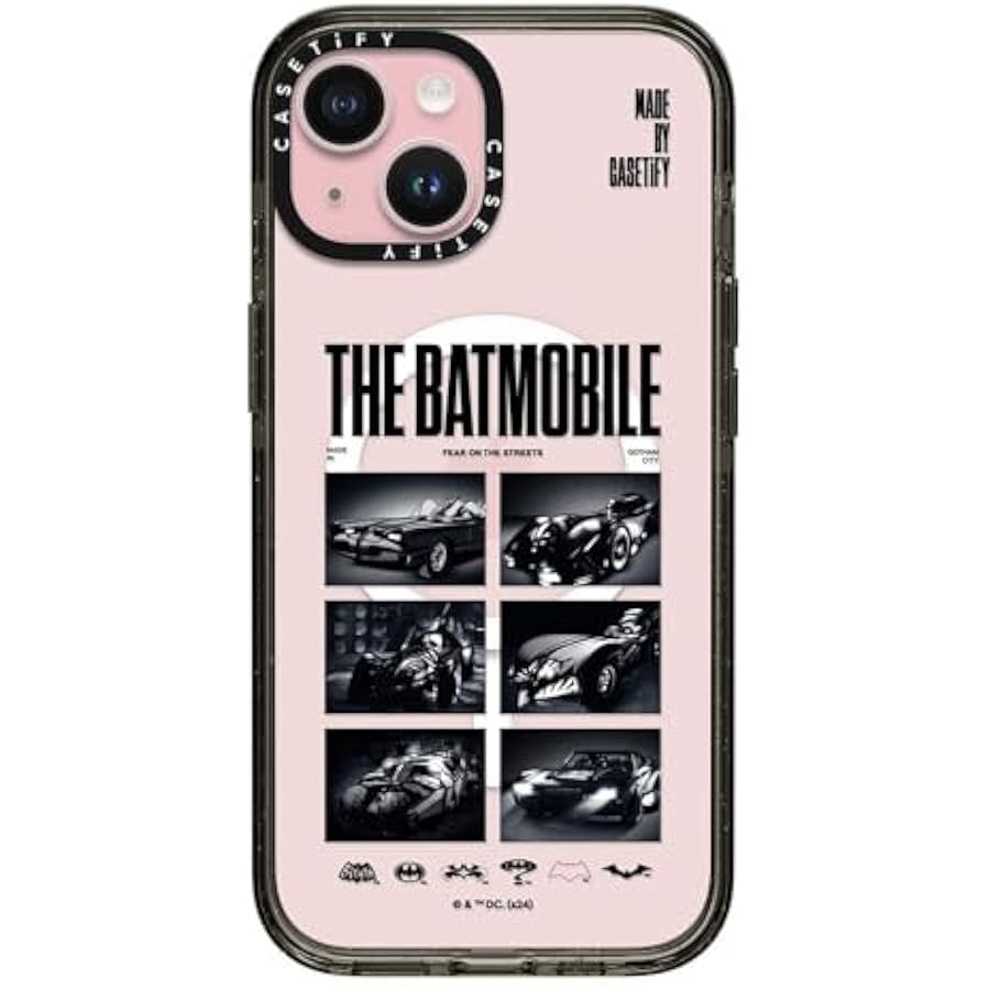 Compare Impact iPhone 15 Case ?Batman CoLab  4X Military Grade Drop Tested  8.2ft Drop ProtectionCompatible with Magsafe?  The Batmobile  Clear Black at KSA Price