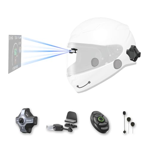 Compare MOTOEYE E6 Motorcycle Helmet HUD Head Up Display BluetoothGPS CarPlay Android Auto Mesh Intercom Rearview Camera Remote Control Noise Reduction RGB Lights IP66 for All Helmets E6 at KSA Price