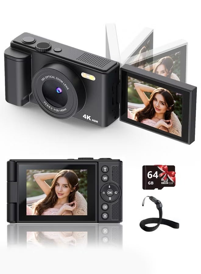 4K Digital Camera for Photography - Autofocus…