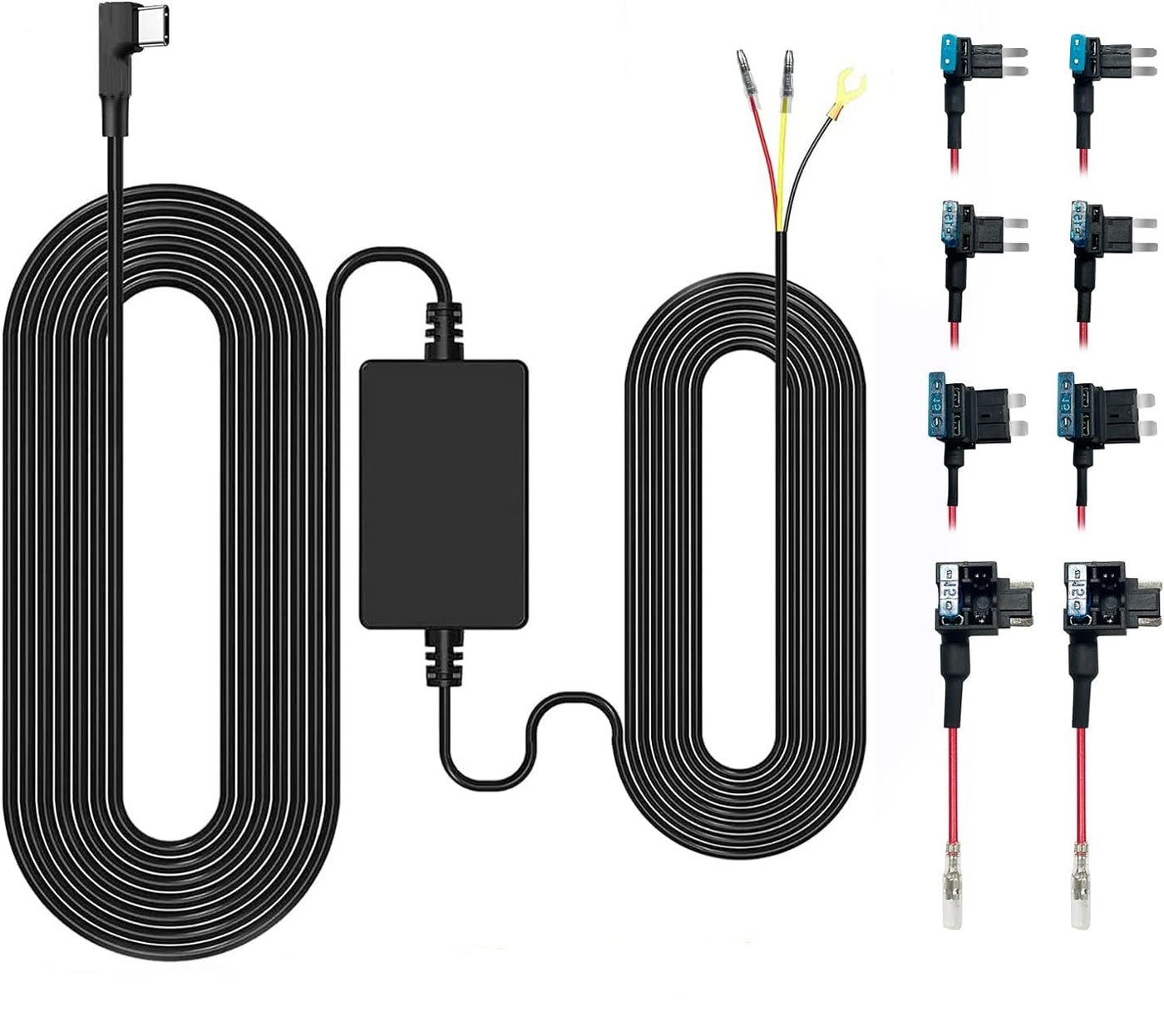 Compare GKU Dash Cam Multifuse Hardwire Kit with 8pcs Fuse Tap Set, 3Meter TypeC at KSA Price
