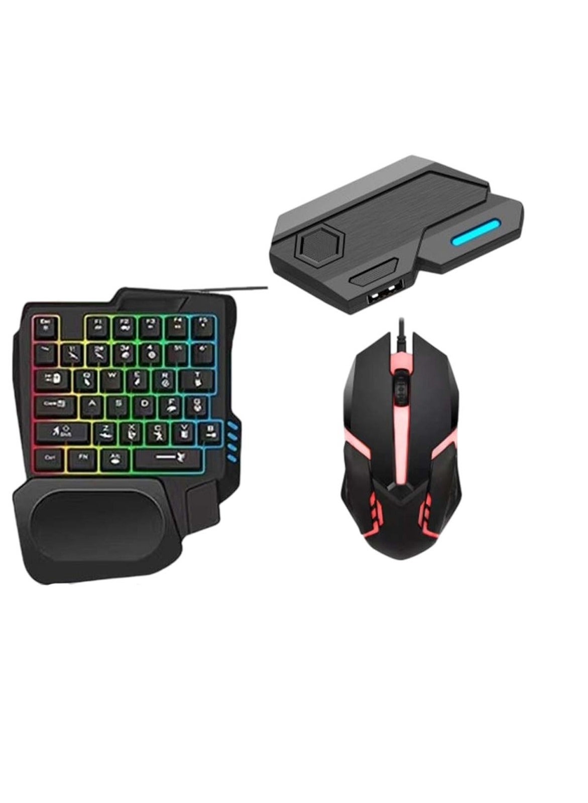 Compare MIX SE + SK58 + X1 Gaming Combo – OneHanded RGB Keyboard + Wired Gaming Mouse + Game Converter Adapter at KSA Price