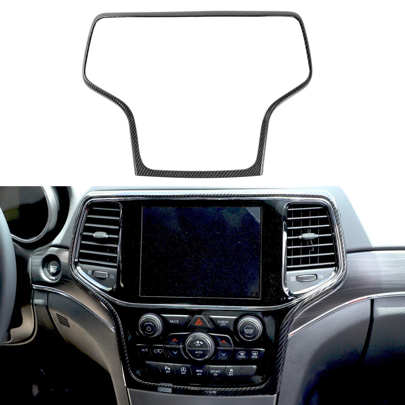 Compare Tocatus Center Console Navigation GPS Radio Panel Trim Interior Accessories for 20142021 Jeep Grand Cherokee ABS Carbon Fiber 1pc at KSA Price