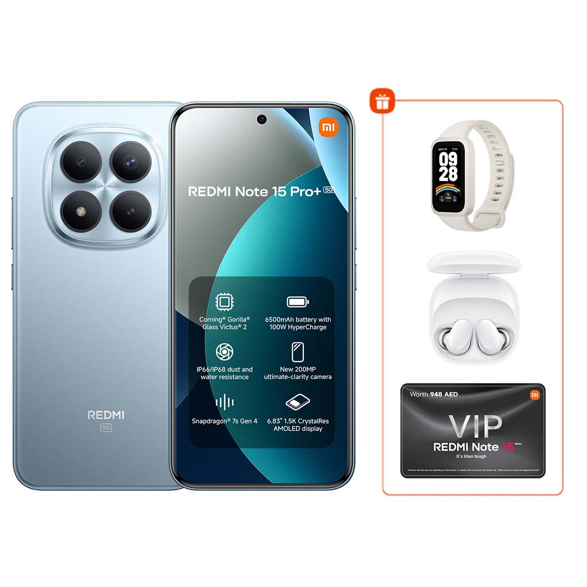 Redmi Note 15 Pro+ Dual SIM 5G Glacier Blue…