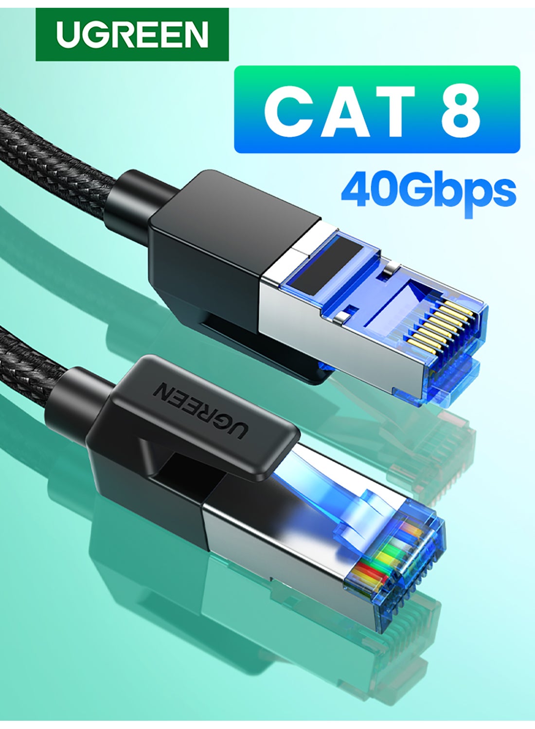Compare Cat8 Ethernet Cable 15M Cat 8 High Speed 40Gbps 2000MHz RJ45 Network Internet Braided Shielded Cable LAN Wire Compatible with Gaming Switch PC PS5 Xbox Modem Router WiFi Extender Patch Black at KSA Price