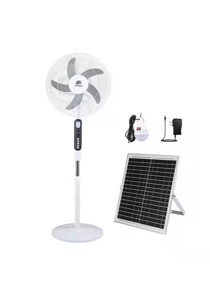 Compare BlueFire, Solar Fan 16 Inch  Rechargeable Stand Fan with Solar Panel | LED Light & Remote Control | Portable USB BatteryOperated Floor Fan for Camping, Outdoor, Home, Patio, Emergency Power Outage at KSA Price