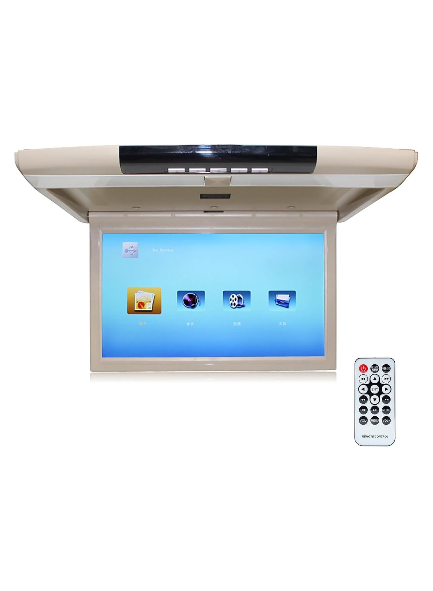 Compare 1080P Car Video Player, 22 Inch HD Wide Screen Car Overhead Roof Mounted Monitor UltraThin Flip Down TV for Cars Support FMIRUSBSDHDMI Input at KSA Price