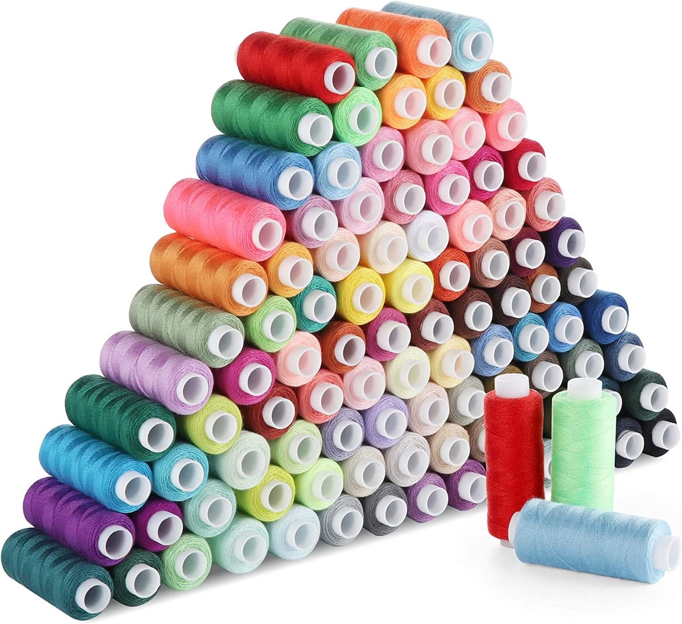 Compare ilauke Sewing Thread Set 100 Colour Polyester Thread Kit with 10 Sewing Needles 2 Needle Threader Yarn Scissors Stripper and Pearl Needle for Hand or Machine Sewing at KSA Price