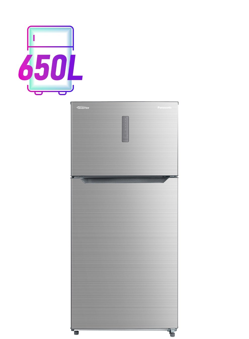 Compare 650L Net capacity Top Mount Double Door Freezer with Jumbo Freezer, Dual Crisper,Inverter Technology, Surround Cooling NRBC833MSAE Silver at KSA Price