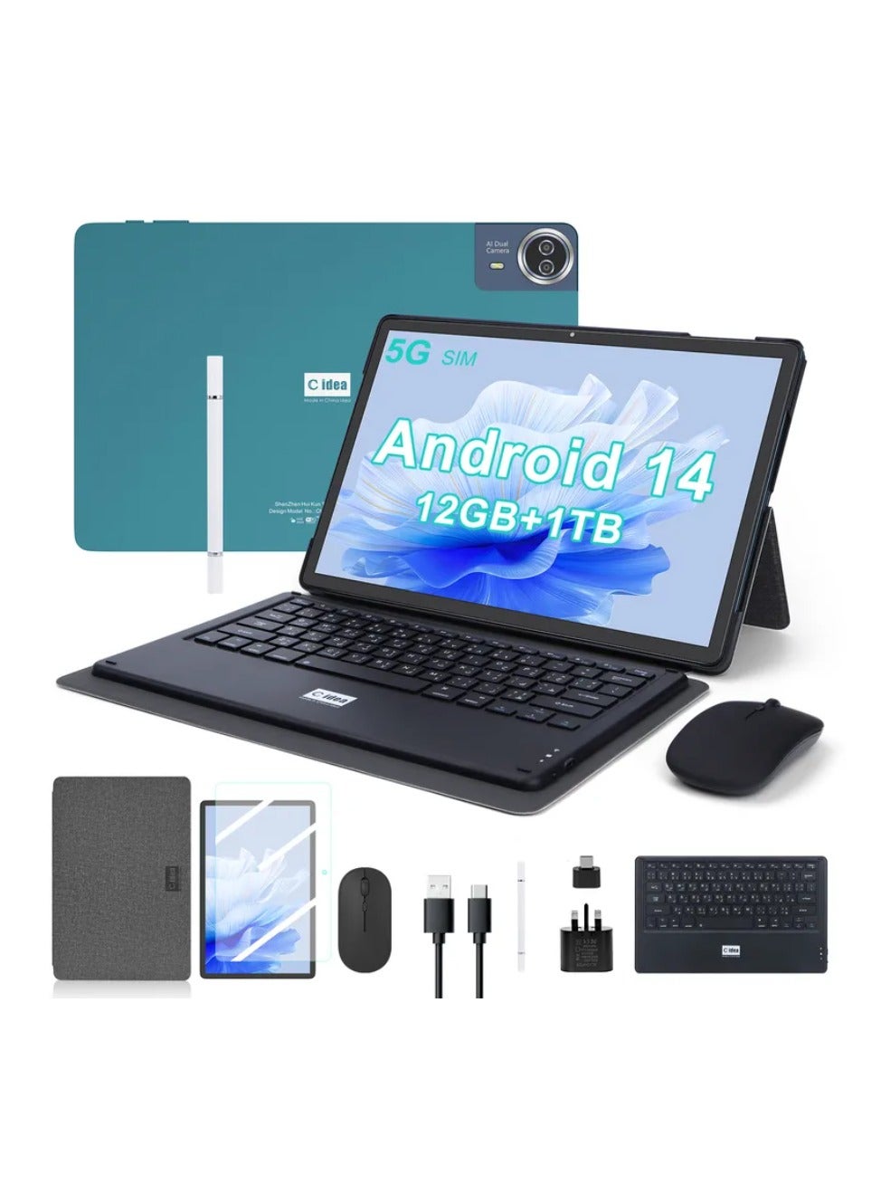 14 inch Tablet PC, Android 14 Tablet with…