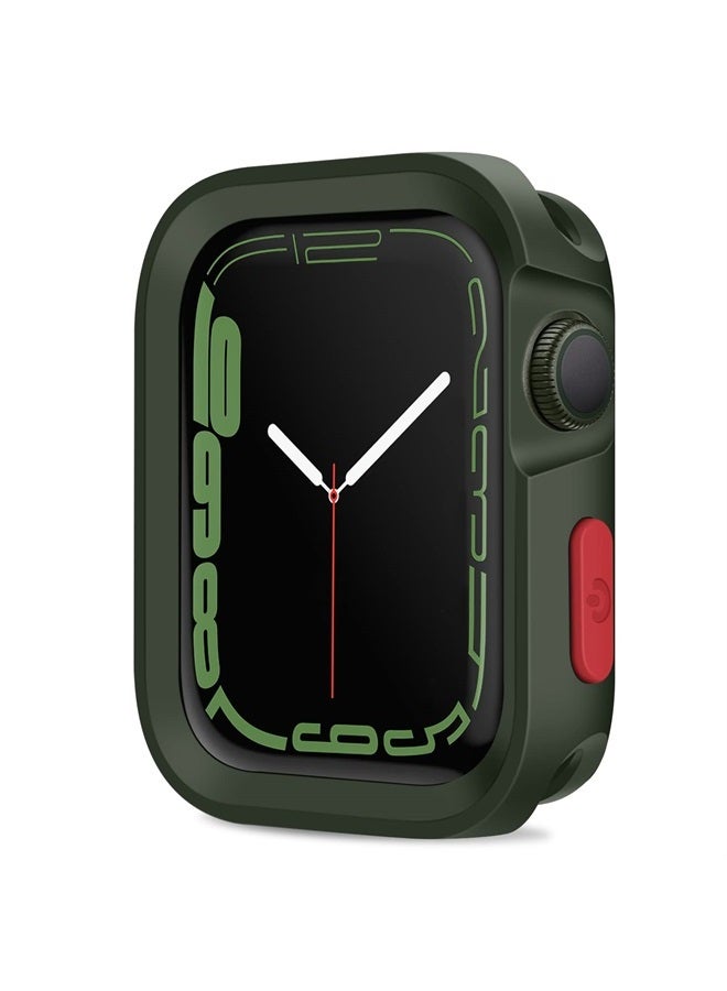Compare Rugged Case Compatible with Apple Watch Case Series 87 41mm Series 6SE54 40mm, Soft TPU Shockproof Bumper Drop Proof Protective Cover Compatible with iWatch  Army Green at KSA Price