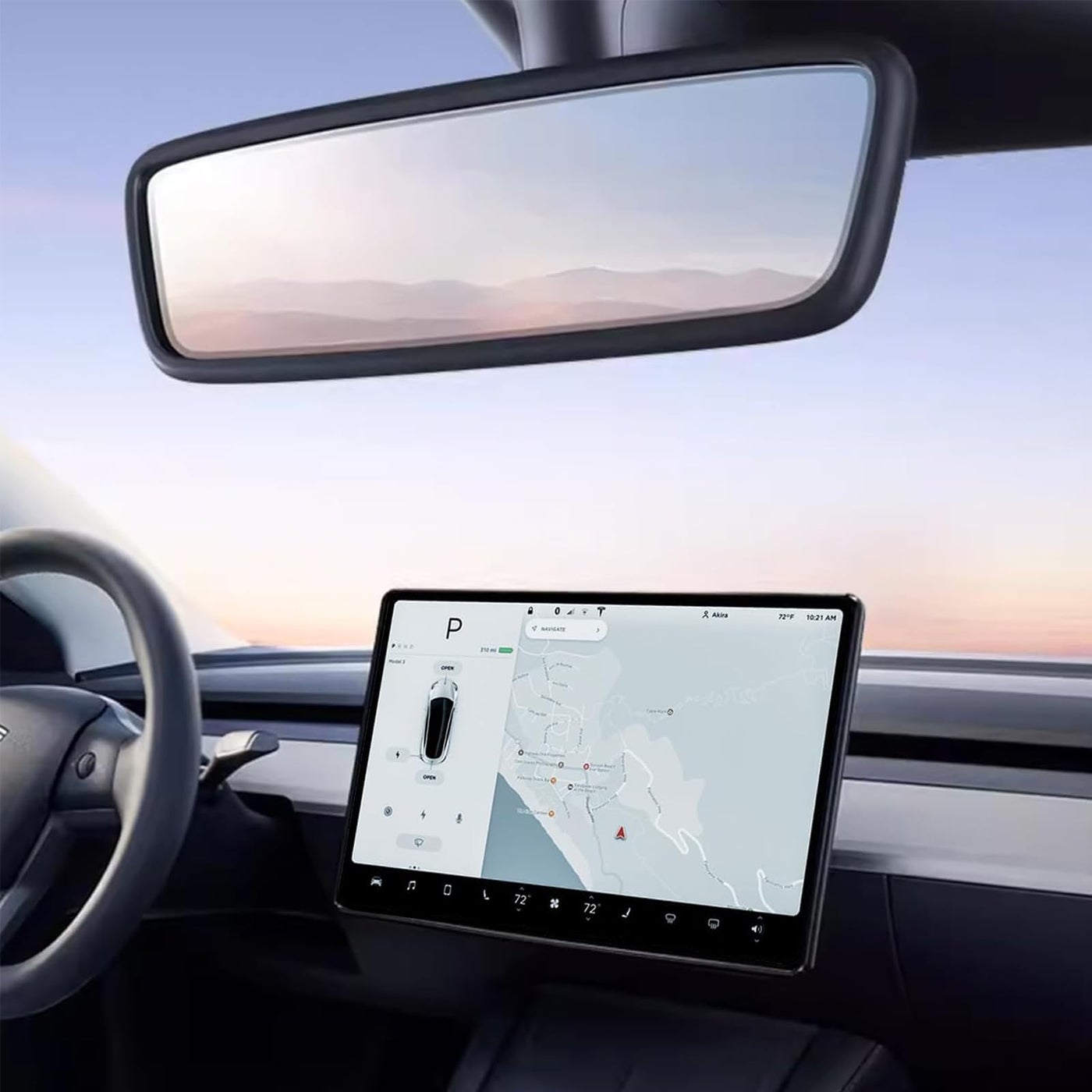2PCS Protector Trim Frame Compatible with Tesla Model…