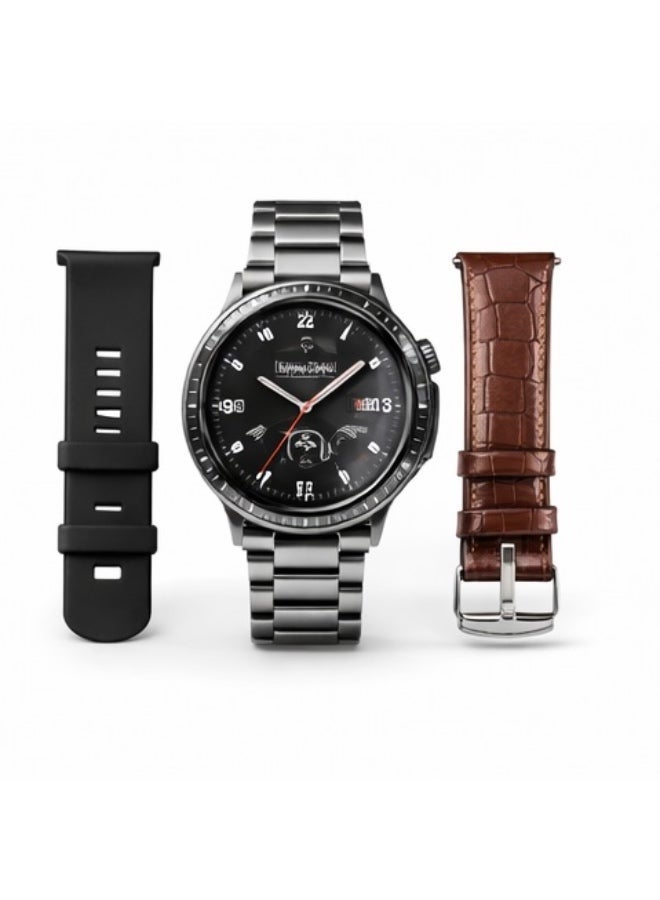 Compare HainoTeko RW55 Smart Watch – AMOLED Display – Classic Analog Design – 3 Straps Included – Bluetooth Calling – Fitness Tracking – For Android & iOS at KSA Price