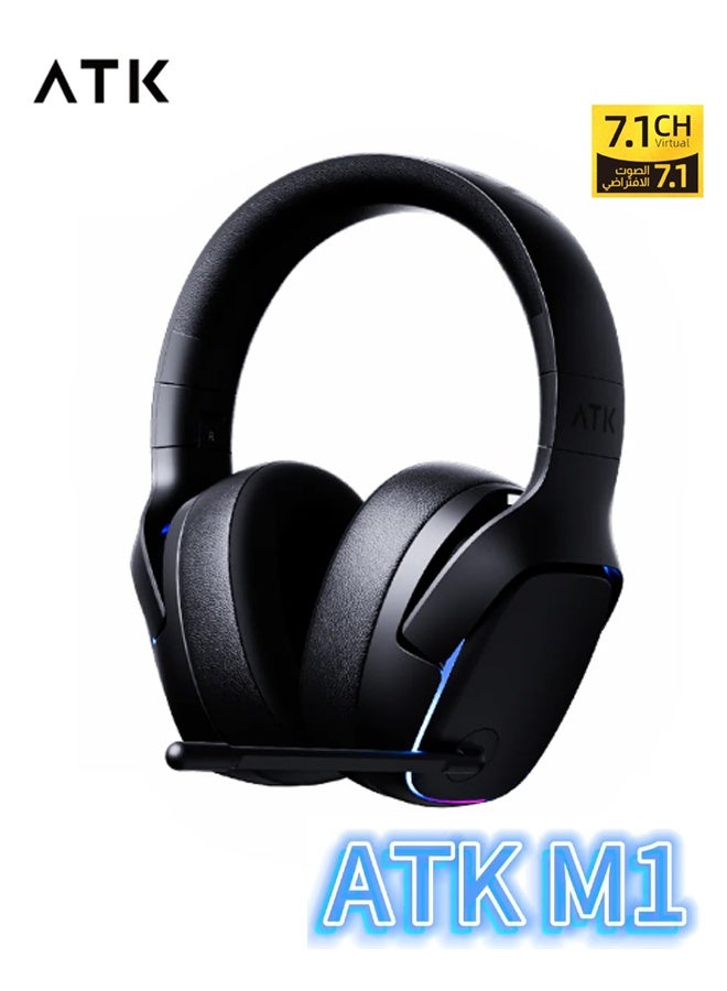 Compare M1 Gaming TriMode Headset 7.1 Surround Sound  50mm Drivers with Microphone and LED Lights Compatible with PS4PS5Xbox OneXbox SeriesNintendo Switch and PC Black at KSA Price