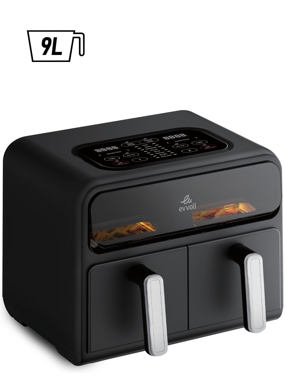 Air fryer with Dual Basket Design, 9 preset…