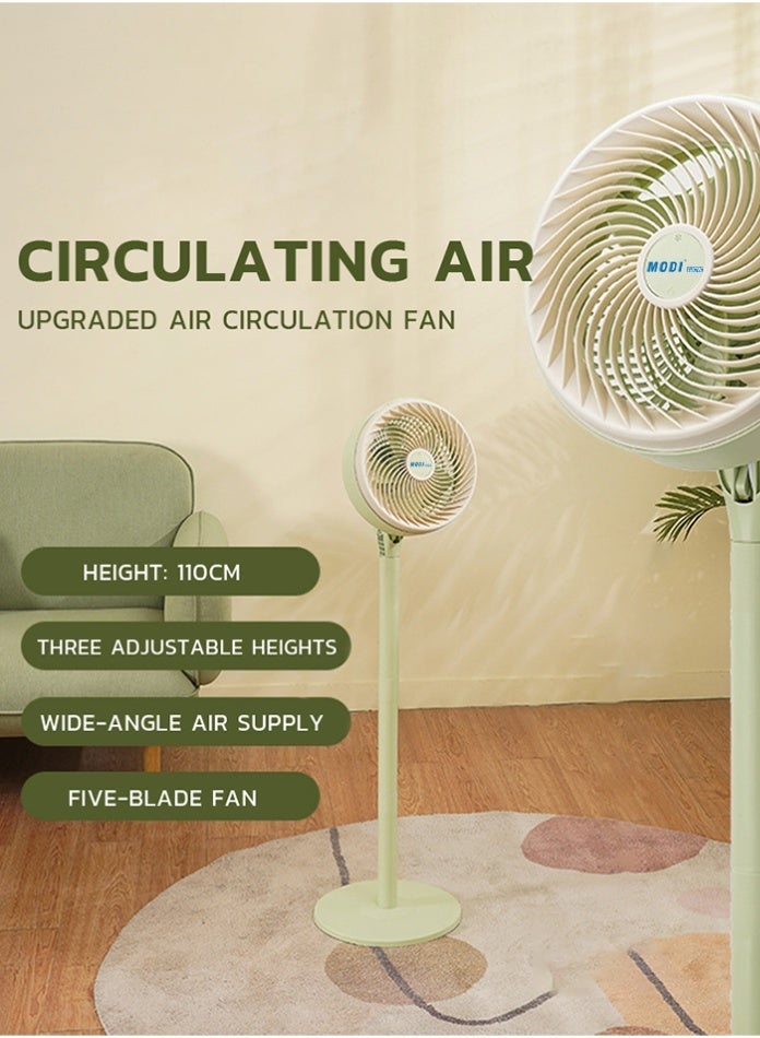 Compare Premium Air Circulation Fan 110cm Adjustable Height Knob Control 3Speed 90° Oscillating Pedestal Fan ,stand fan Green at KSA Price
