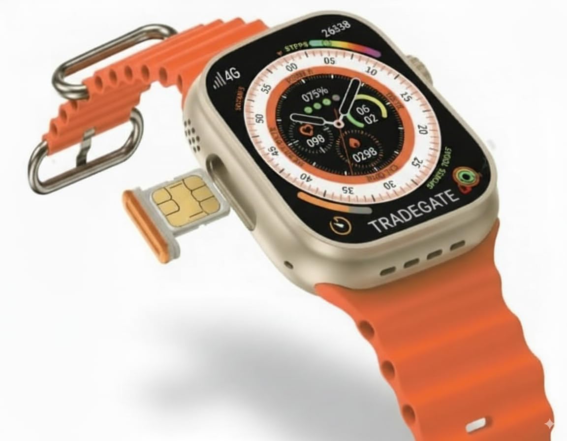 Compare TRADEGATE C90 Smart Watch 4G LTE SIM | Bluetooth Calling, GPS Tracker, Android OS with App Store, Social Media, Fitness & Sports Modes, Music Control + Extra Strap Multicolor at KSA Price