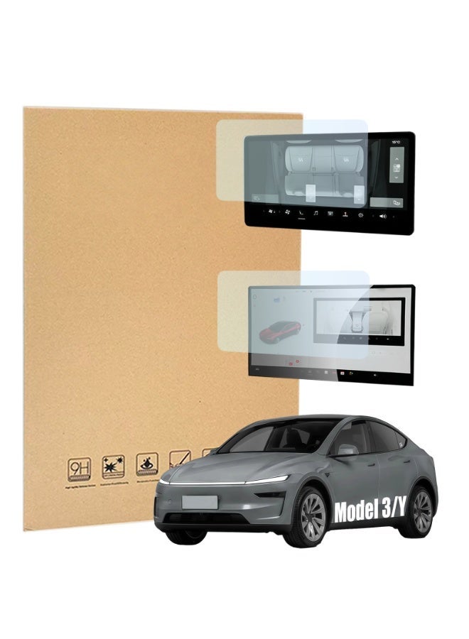 Compare Screen Protector for Tesla Model Y 2025 Juniper & 20242026 Model 3 Highland Accessories, Tempered Glass Full Coverage for Center Display and Rear Screen at KSA Price