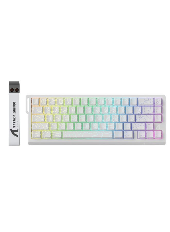 Compare X68 HE Rapid Trigger Mechanical Gaming Keyboard 60% Wired with Adjustable Actuation,Hall Effect Magnetic Switch,8KHz Polling Rate,RGB Backlit,Top Mount,Side Printed KeycapWhite Contour at KSA Price