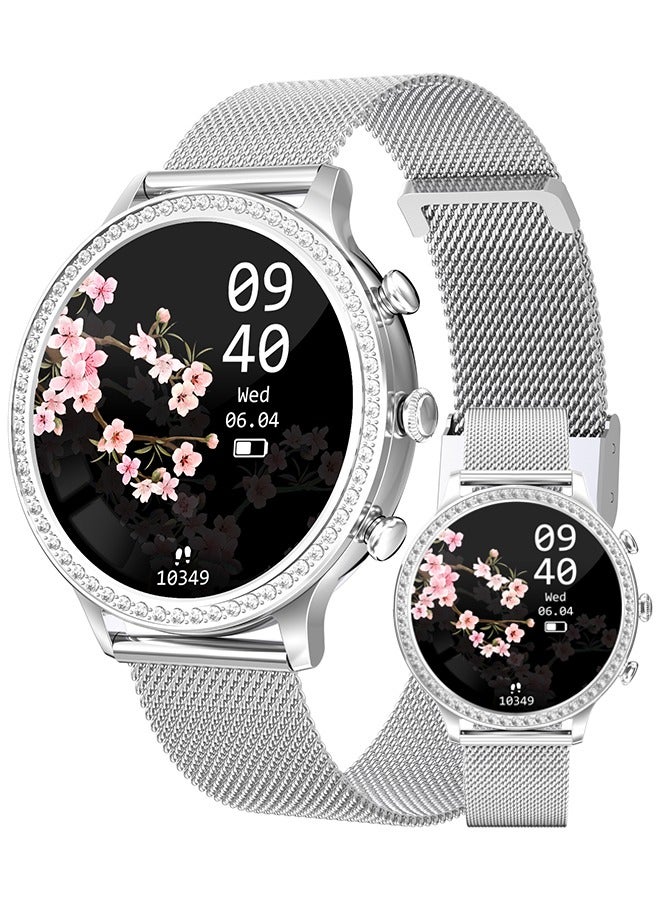 Compare Womens Exquisite Bluetooth Smartwatch, 1.32Inch Full Screen Touch, AnswerMake Calls, Exercise Sleep Heart Rate Monitoring, IP67 Waterproof RTi70 at KSA Price