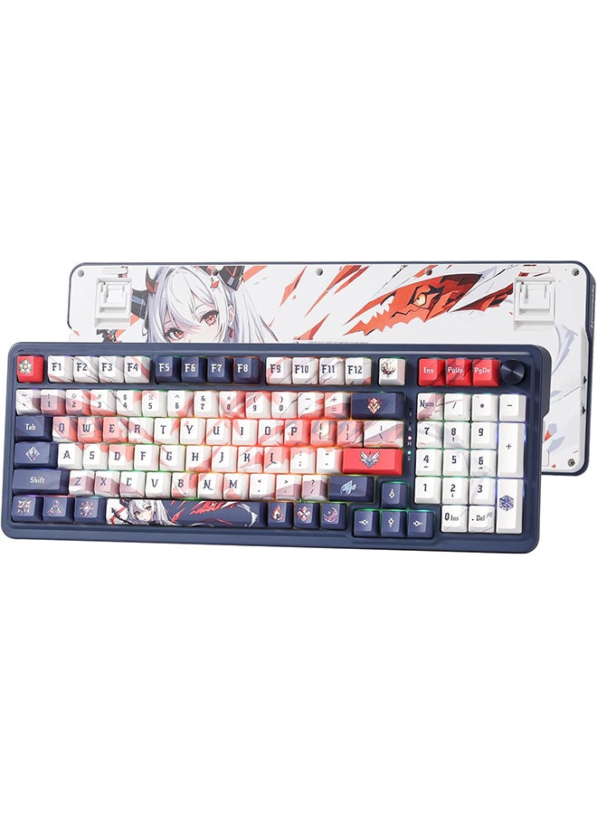 Compare K686 PRO SE 98 Keys Gasket RGB Gaming Keyboard, 3Mode Anime Mechanical Keyboard with HotSwap Socket, Special Rotary Knob Control And Noise Dampening Pads, Custom HiFi Linear Switch at KSA Price