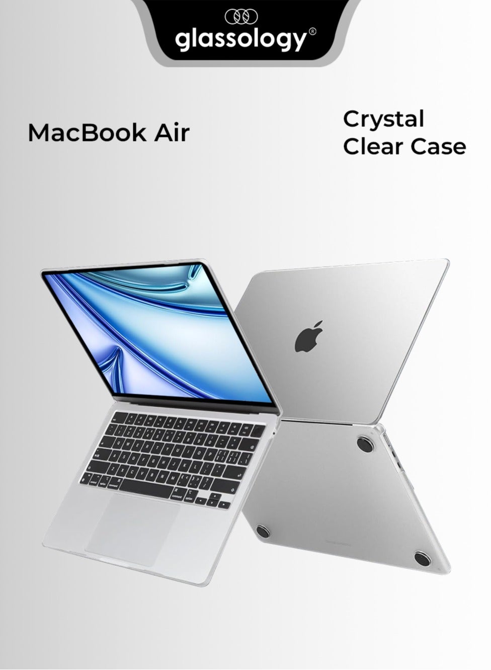 Compare MacBook Air 13.6 2025 Crystal Clear Case Ultra Thin Hard Shell Cover with Tempered Glass Screen Protector ScratchResistant Transparent Protection Lightweight Snap On Design at KSA Price