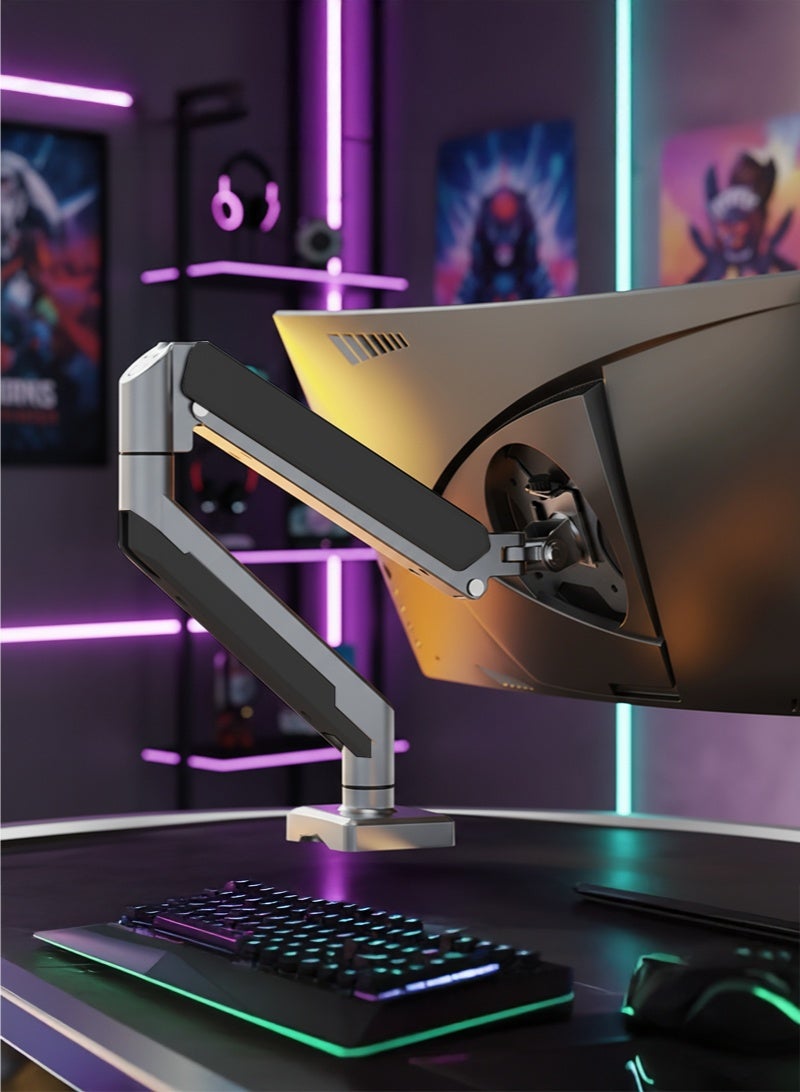 Compare Adjustable Single Monitor Mount Desktop Bracket 1332inches Computer Monitor arm Single Monitor Stand Load 29KG VESA 75100mm at KSA Price