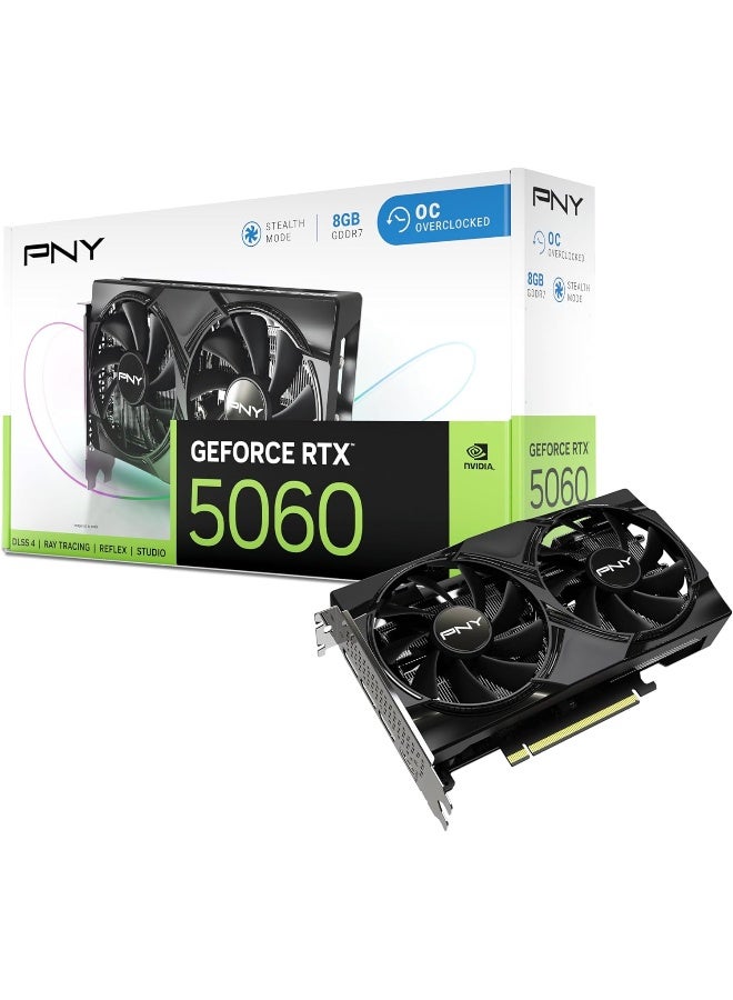Compare GeForce RTX 5060 8GB Overclocked Dual Fan DLSS 4 Graphics Card black at KSA Price