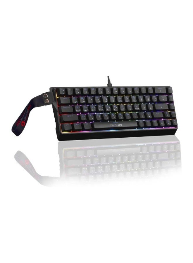Compare AEROX Series GOMG1K8RS 60% RGB Mechanical Wired Gaming Keyboard, Compact 61 Key Design, Red Switch Linear, Type C Cable, 17 Rainbow Lighting Modes, EnglishArabic Layout, Plug & Play USB at KSA Price