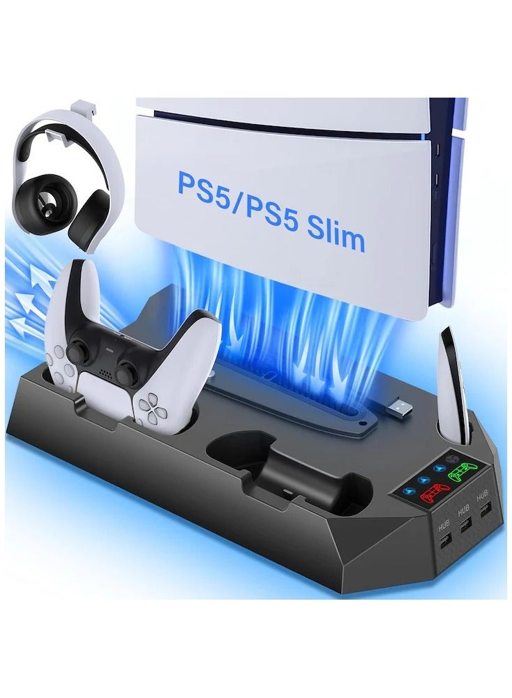 PS5 Slim Stand and Cooling Station with Controller…