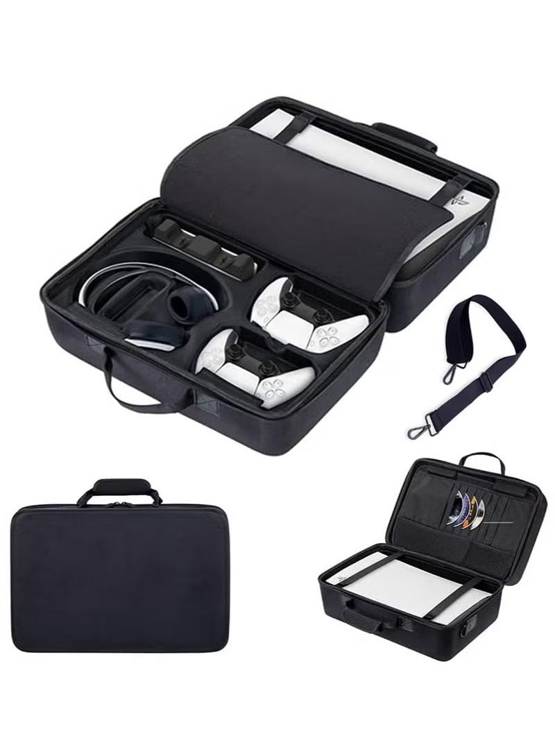 Compare PS5 Carrying Case,PS5 Gaming Storage Bag, Travel Bag Compatible Playstation 5 Disc Console,Portable CrossBody Hanging On A Suitcase Rugged,Waterproof,Large CapacityBlack at KSA Price