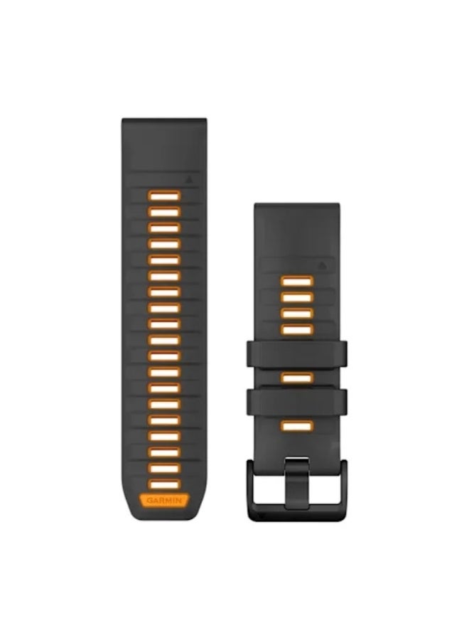 Compare GARMIN QUICKFIT 26MM WATCH BAND, GRAPHITESPARK ORANGE SILICONE Graphite at KSA Price