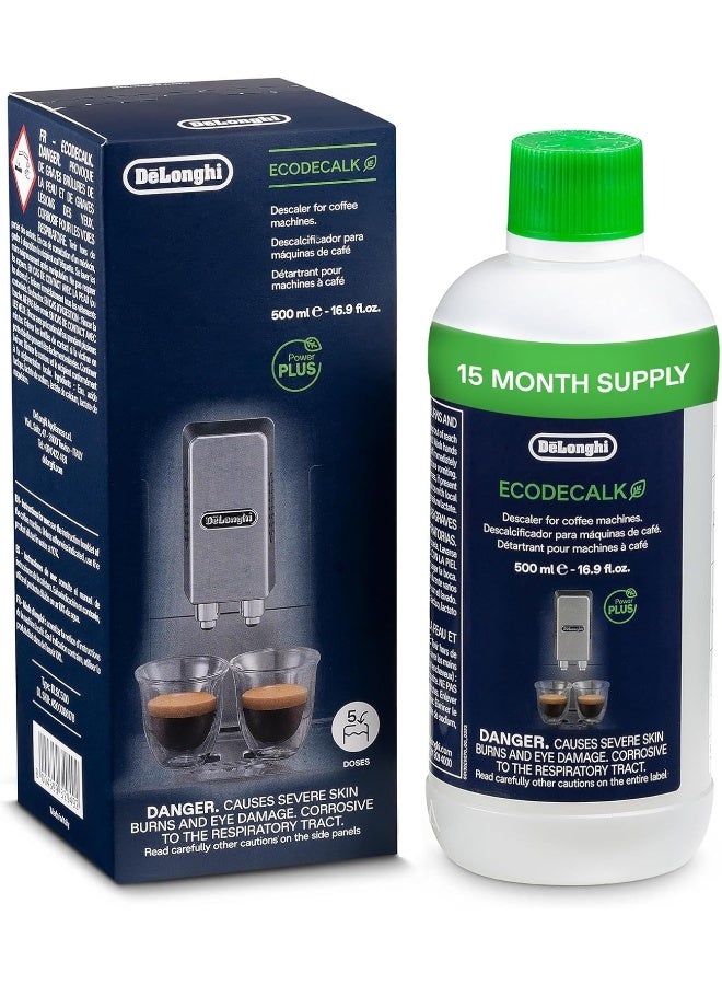 Compare DeLonghi EcoDecalk Descaler, 500ml  EcoFriendly Limescale Remover for Coffee Makers, Natural Lactic Acid, Preserves Coffee Flavor, Upto 3x Faster & More Effective than Citric Acid DLSC500 at KSA Price