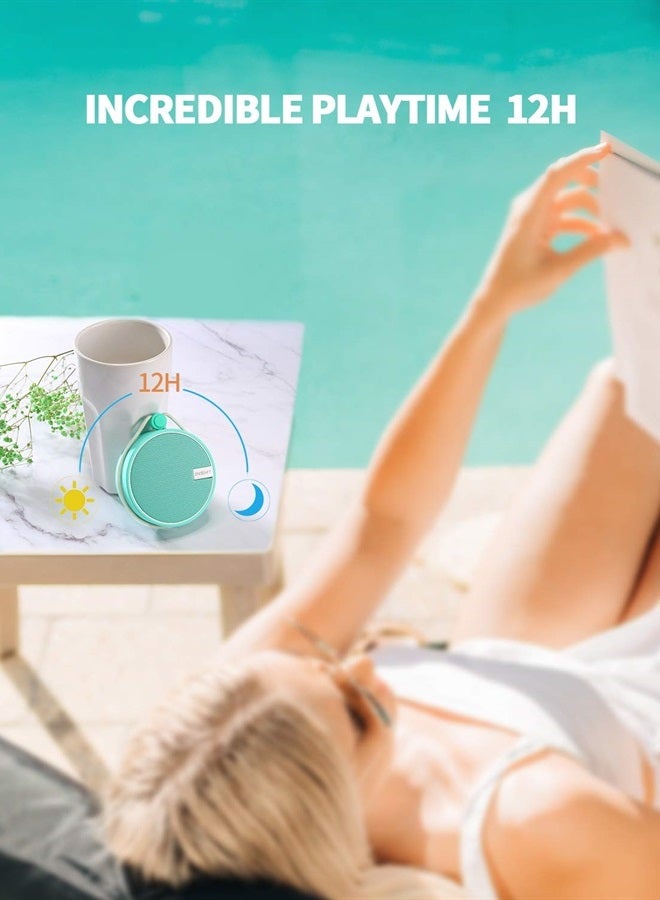Compare IPX7 Waterproof Shower Bluetooth Speaker, Portable Wireless Outdoor Speaker with HD Sound, Support TF Card, Suction Cup for Home, Pool, Beach, Boating, Hiking 12H Playtime Mint at KSA Price