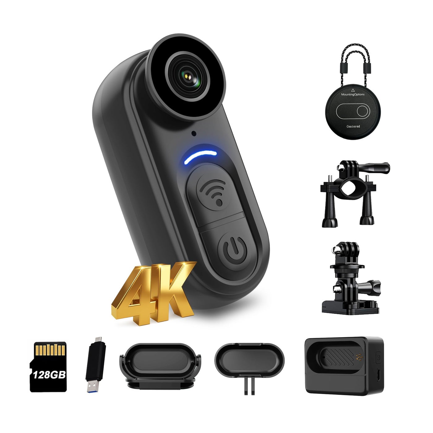 SixBondsCam 4K Mini Body Camera 128GB â€“ Thumb Size…