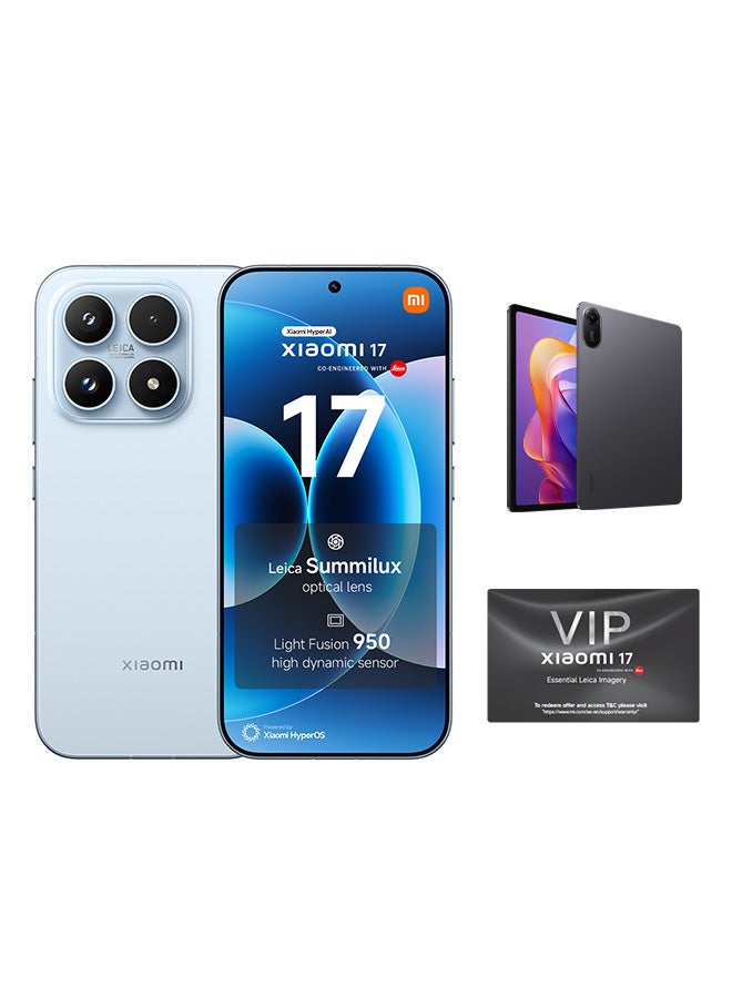 Compare 17 Blue Dual SIM 5G 12GB RAM 512GB + Redmi Pad 2  with 3pin Adapter  Global Version at KSA Price