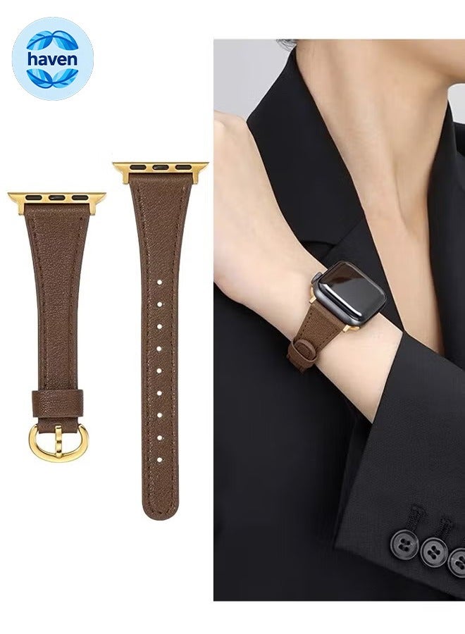 Slim Leather Bands Compatible with Apple Watch Band…
