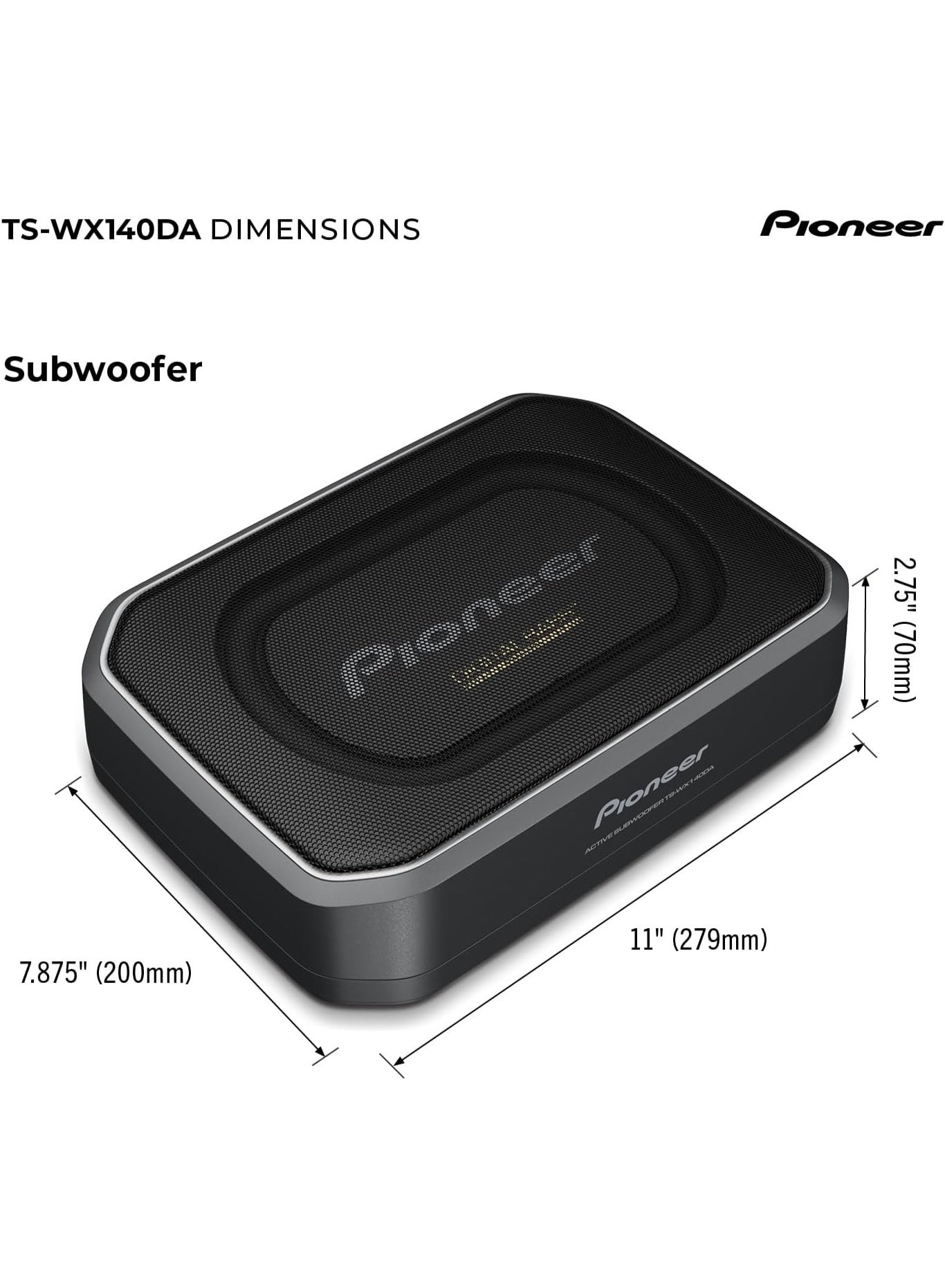 Pioneer TS-WX140DA Class D 170 Watt MAX Active…