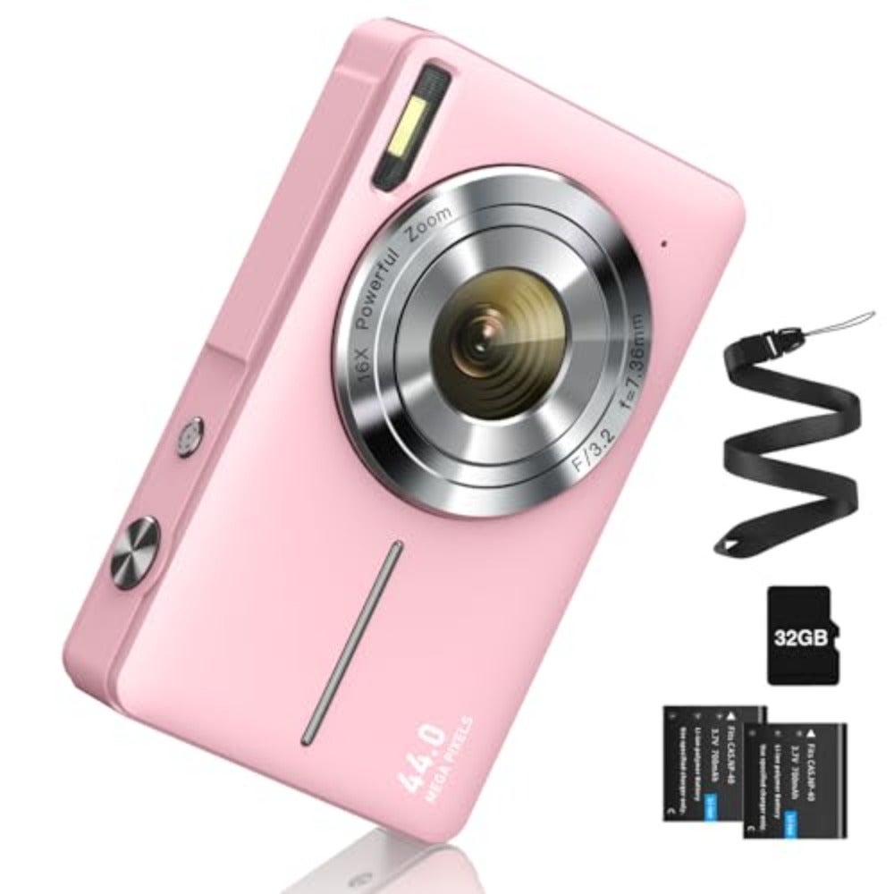 Digital Camera FHD 1080P, Camera 44MP Point and…