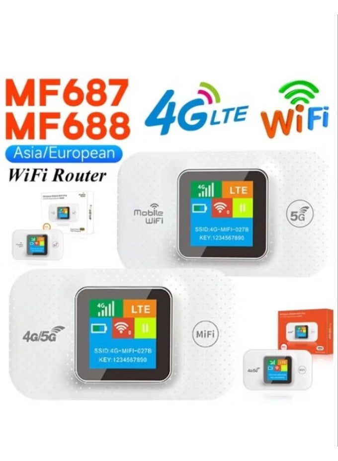 Compare MF 687 4G5G Pocket WiFi Router – Portable Mobile Hotspot with SIM Card Support, HighSpeed Wireless Internet, Rechargeable Battery & HeavyDuty Portable Design at KSA Price