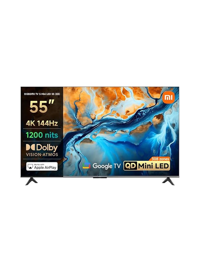 Compare TV S Mini LED 55 2025 | 4K QDMiniLED | 144Hz refresh rate | Dolby AudioDolby AtmosDTSX​ | Powerful AI engine for image enhancement L55MASPLME Black at KSA Price