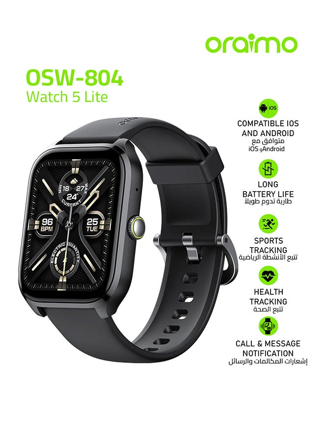 Compare 300 mAh Smart Watch 5 Lite 2.01Inch HD  Black at KSA Price