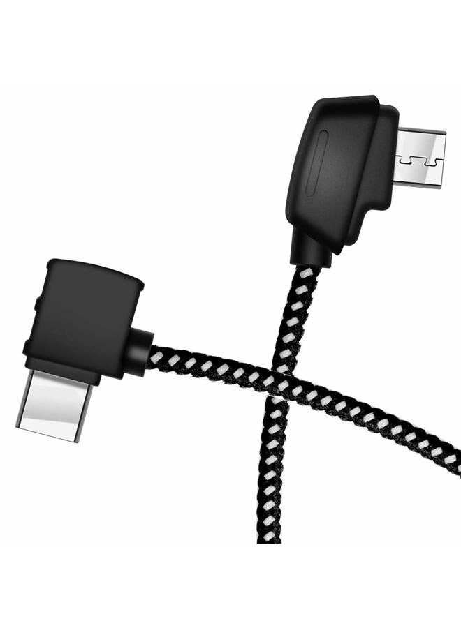 Compare 3.66 Inch Micro AB to USB C Remote Controller Cable for DJI Mavic Mini,Mini SE,Mavic 2 ProZoom,Mavic Air,Mavic Pro Platinum, Phone OTG Nylon Braided Data Cord AccessoriesTypec Connector at KSA Price