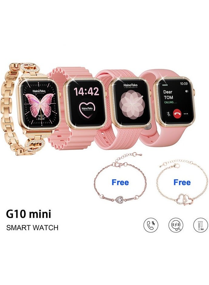 Compare Generic G10 Mini Smart Watch With 4 Pair Strap And 2 Bracelet Free Real Amoled Display at KSA Price