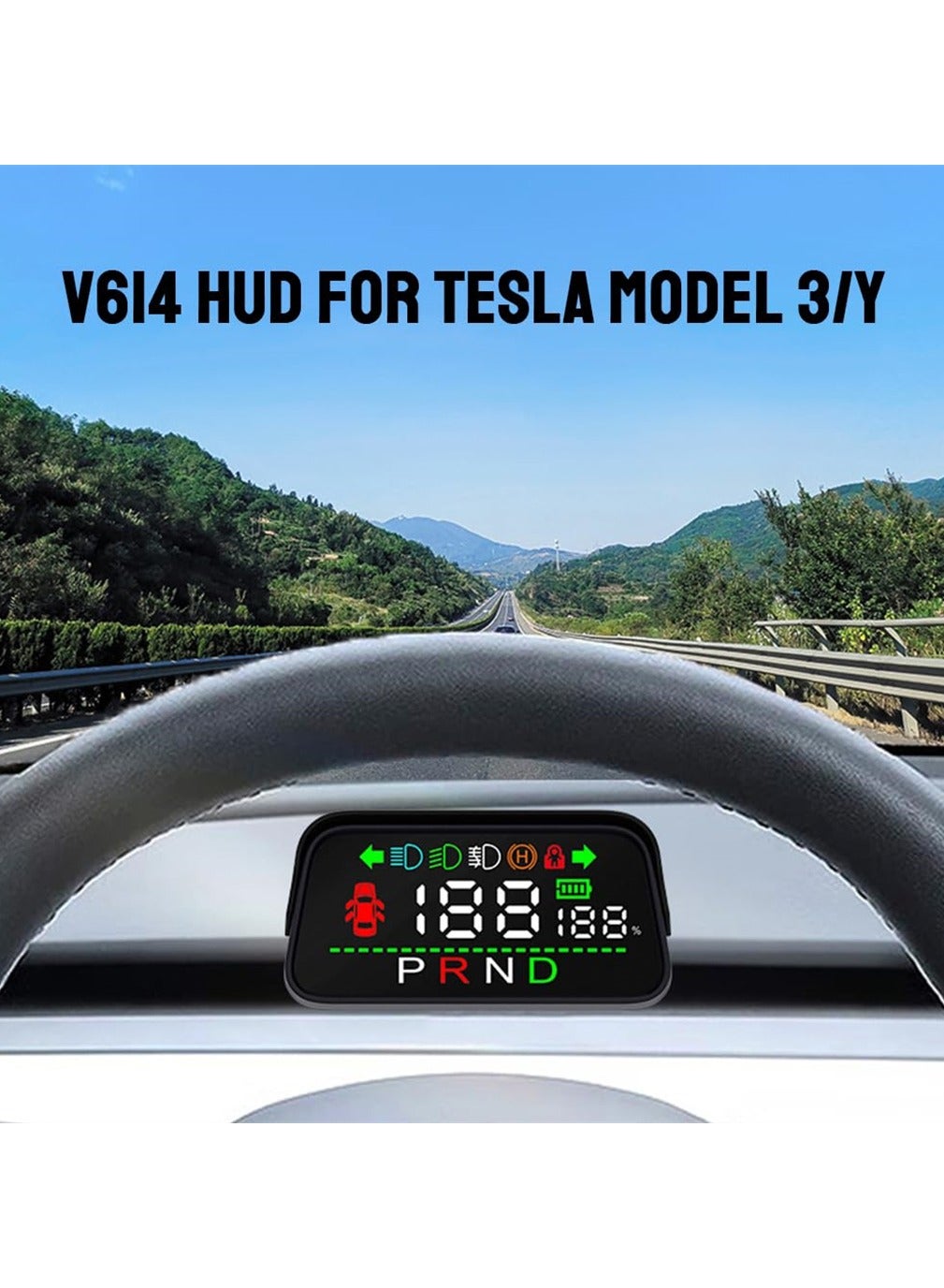 Heads Up Display Speedometer with Digital Alarm…