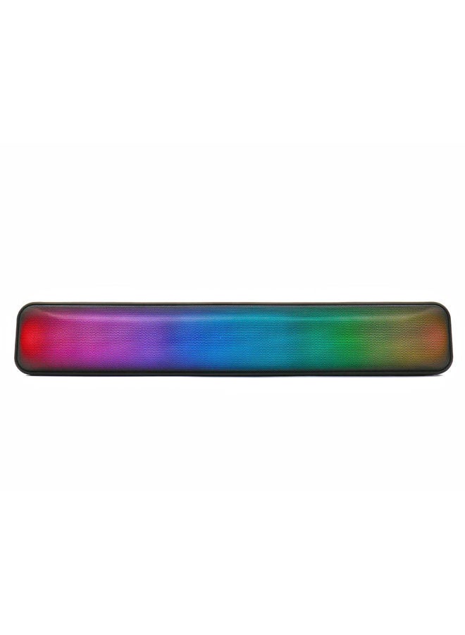 Compare Twisted Minds RGB Wireless Bluetooth Sound Bar, 2x 2 Diameter Speaker, 35Hz16KHz Frequency Range, 4 Ohm Impedance, 88dB Signal to Noise Ratio, 2400mAh Battery, Black | TMWLQ6 at KSA Price