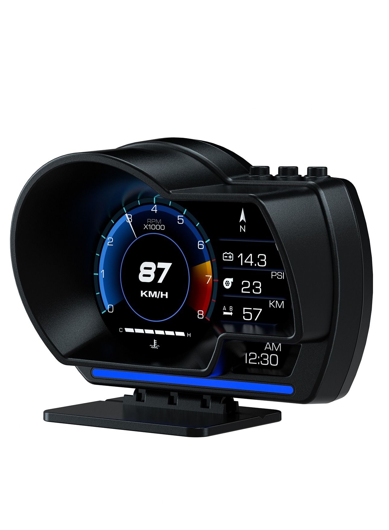 Compare Car HUD Head Up Display P6, OBD Gauge Display+GPS Speedometer Dual System Smart Display, speed alarm, water temperature Works Great for Most Cars at KSA Price