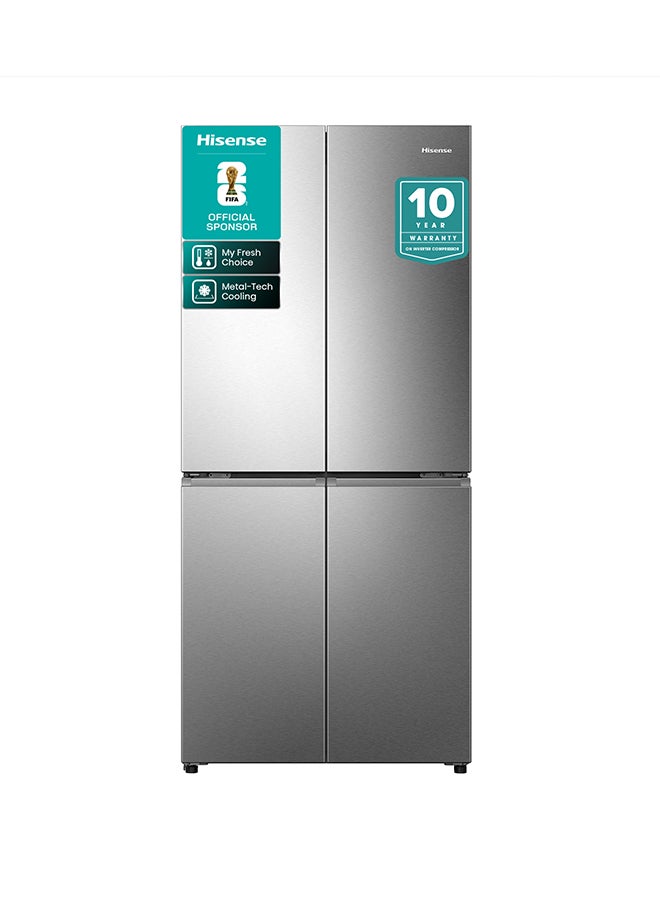 Compare Gross 610LNet 456L Cross Door  Refrigerator Fridge RQ5G470SBS3, My Fresh Choice Function, MetalTech Cooling, Durable Inverter, Premium Flat Door Design, Total No Frost, Multi AirFlow, Inverter RQ5G470SBS3 SILVER at KSA Price