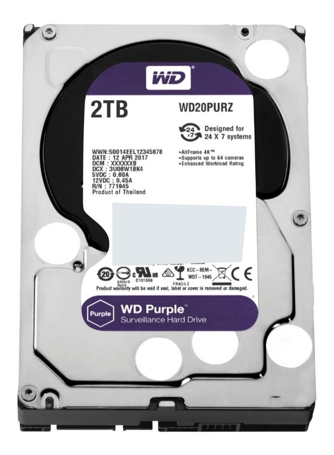 Compare Surveillance Hard Disk Drive 3.5  Inch Sata WD20PURZ 2 TB at KSA Price
