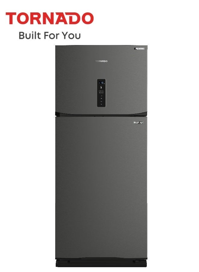 Compare TopMount Refrigerator 450 Liters JTech Inverter No Frost, Digital Display, Tropical Compressor, Hybrid Cooling System, Ag+ Nano Deodorizer Filter, AntiBacterial ABS Interior, Class A Energy Rating, Low Noise, Dark Stainless  RF580ATVDST  1Year Free Warranty at KSA Price