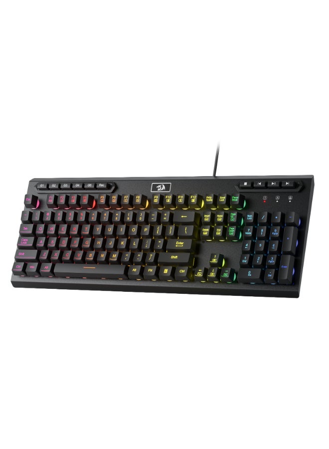 K513 RGB Membrane Gaming Keyboard, Standard 104…